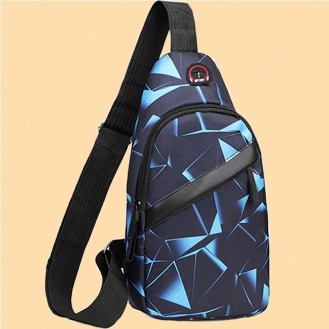 Unisex Square Chest Bag - Korean Style Camouflage Sling Bag (Oxford Canvas Crossbody Purse for Men/Women)