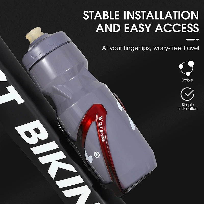 WEST BIKING Bicycle Water Bottle Cage Colorful Gradient Cycling Bottle Holder Ultralight MTB Road Bike Water Bottle Bracket - Image 2
