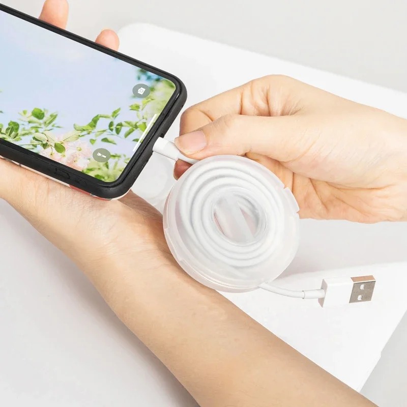 Transparent Phone Cable Organizer Earphone Clip Charger Cord Management Line Storge Holder Box Data Line Bobbin Winder - Image 2