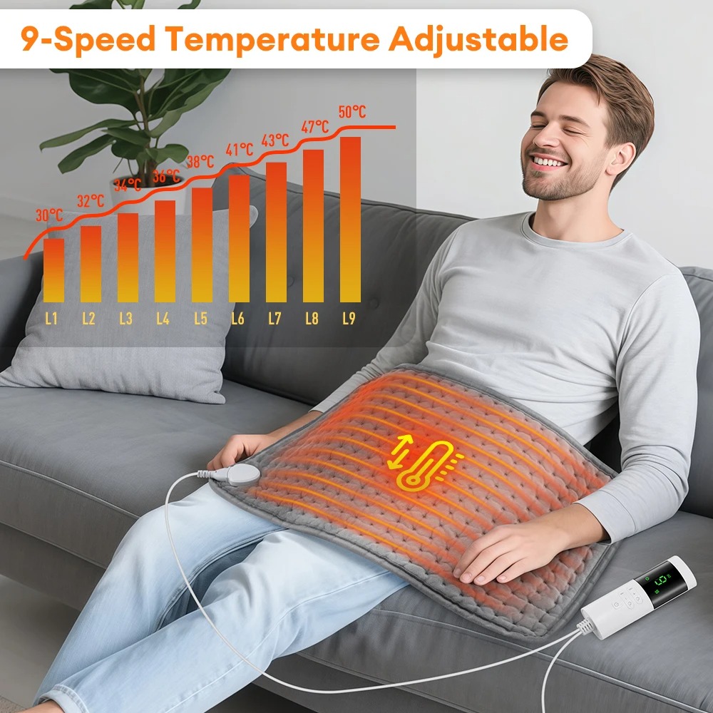 Electric Heating Pad Pet Heat Mat with 9 Levels Constant Temp 4 Mode Timer Body Warming Thermal Mat for Abdomen Hand Thermal Mat - Image 3