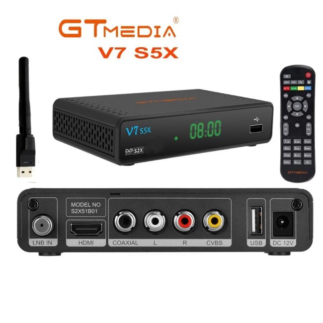 V7 S5X GTmedia V7 S5X Support DVB-S/S2/S2X H.265 satellite TV Receiver