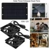 Solar Exhaust Fan 12V 6-inch Mini Ventilation Fan Waterproof Solar Panel Chicken and Dog House Bathroom Greenhouse Exhaust Fan