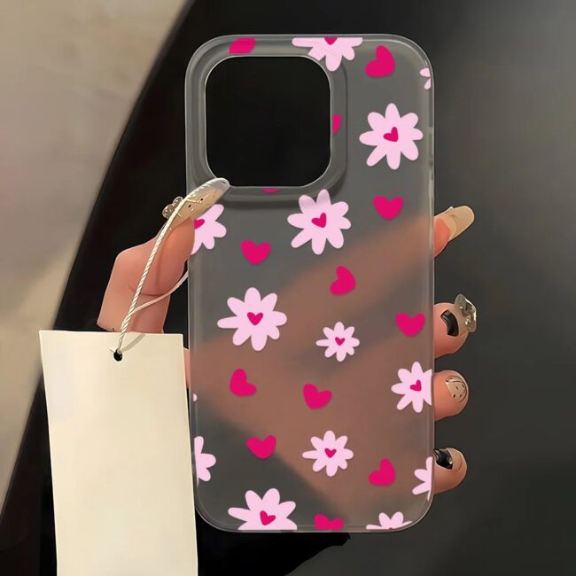 Smiling Flower Phone Case For iPhone 13 Case iPhone 15 12 14 11 16 Pro Max 12 13 XR XS 7 Shockproof Clear Cover Soft Funda Case