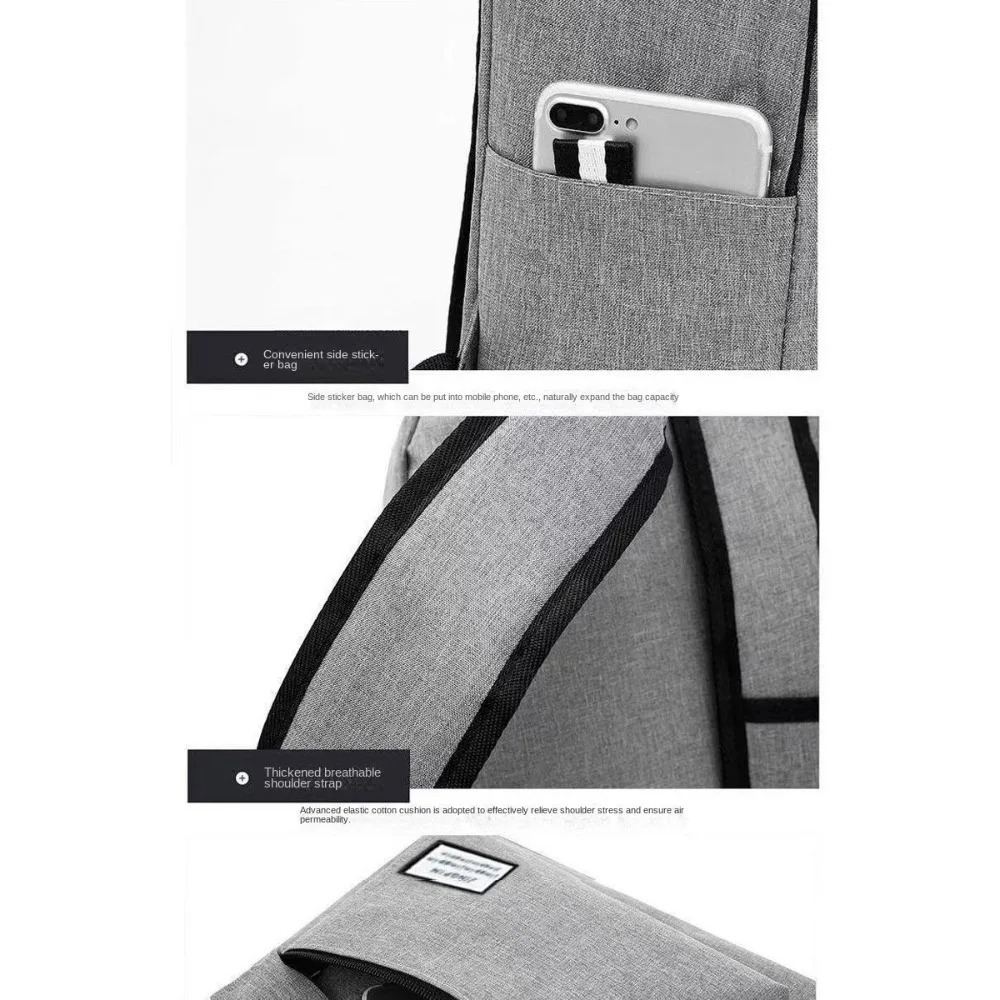 Trendy Men's Minimalist Backpack Versatile Backpack Large Capacity School Student Computer Travel Bag Washable Unisex Backpack - Image 4