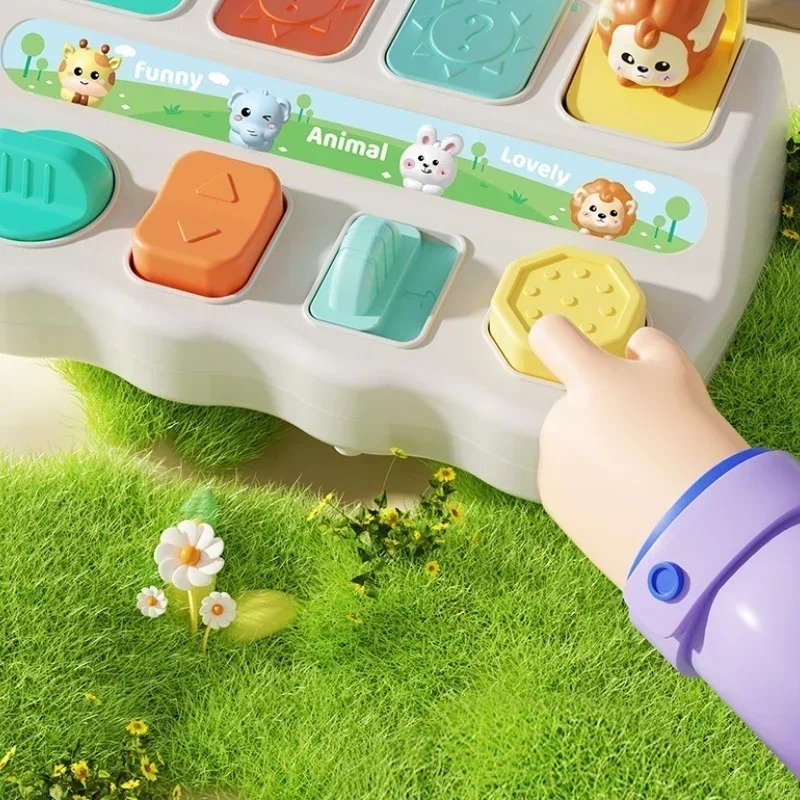 Montessori Pop up Animal Toys and Learning Boxes Enhance Logical Thinking and Motor Skills Suitable for Children's Birthday Gift - Image 2