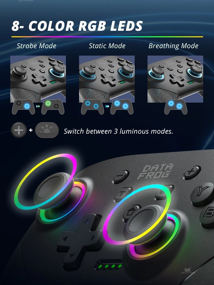 DATA FROG Switch Pro Controllers for Switch/Switch Lite Wireless Remote Gamepad For Joystick Pro Controllers PC For Switch OLED - Image 3