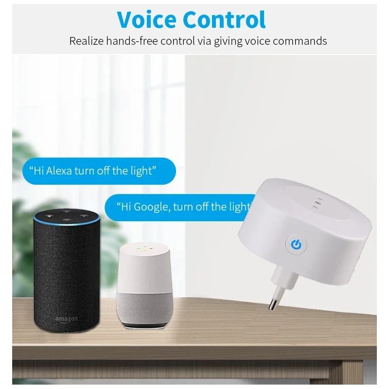 16A Wifi Smart Plug Italy Chile Socket Power With Timer USB Charger Tuya SmartLife APP Voice Control Works For Google Home Alexa - Image 3