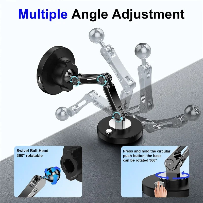 Magnetic Car Wireless Charger Stand Magnet Car Mount Fast Charging Station Phone Holder Bracket For Macsfae iPhone 15 14 13 12 - Image 4