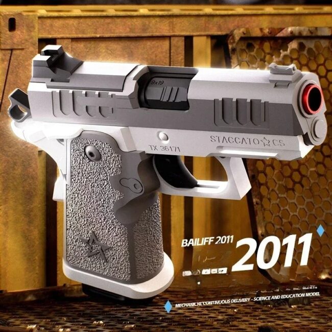 Mini 2011 Shell Throwing Mini Pistol Continuous Firing Airsoft Blowback Empty Hanging Toy Gun Outdoor CS Weapon for Boys Adult