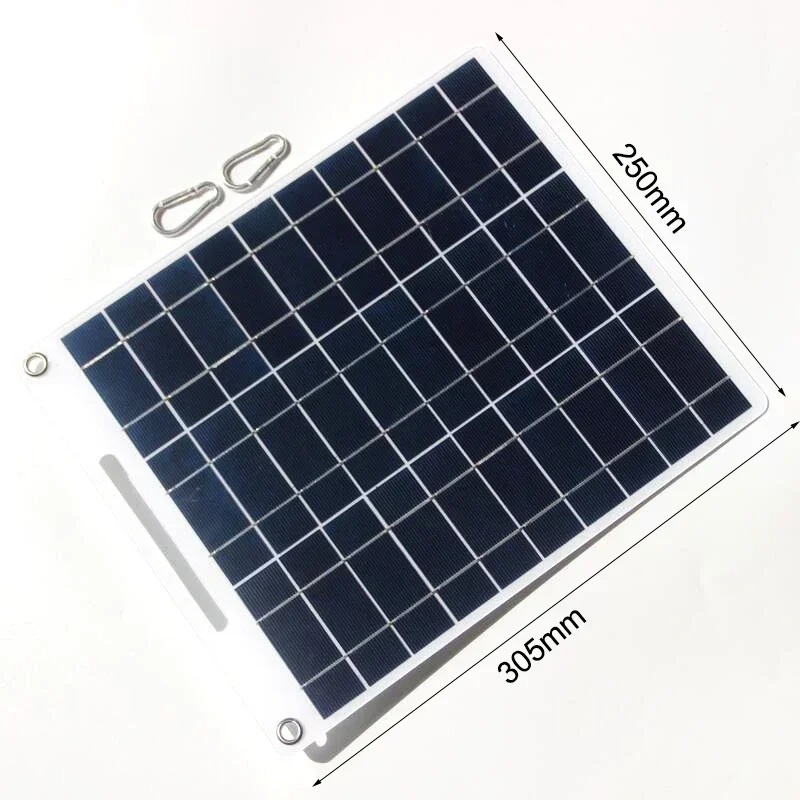 5V Solar Panel Waterproof Portable Dual USB Charger Outdoor Camping Solar Power Bank Battery Charging Plate - Image 5