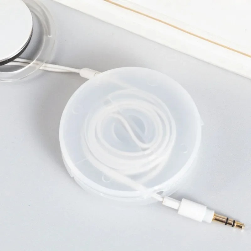 Transparent Phone Cable Organizer Earphone Clip Charger Cord Management Line Storge Holder Box Data Line Bobbin Winder - Image 4