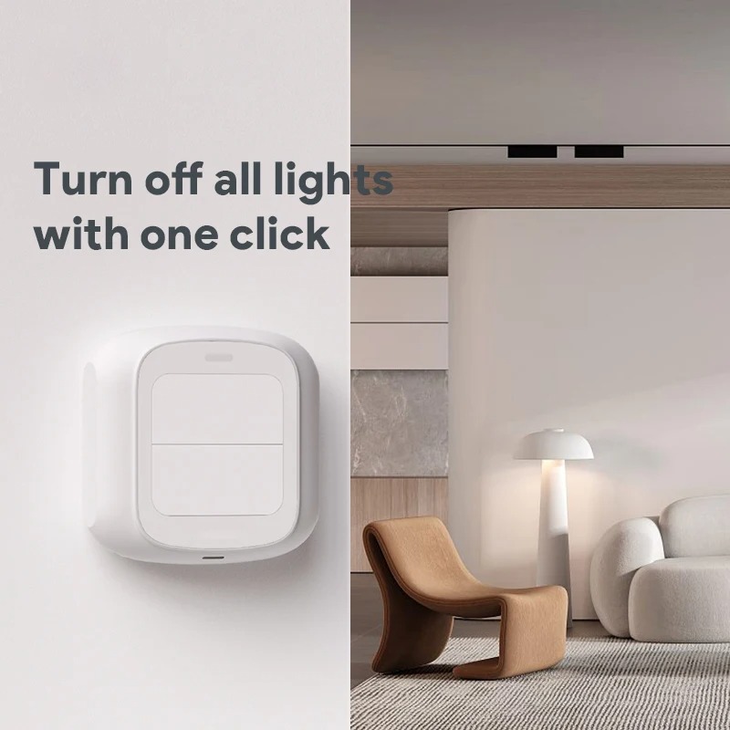 Tuya Wifi / Zigbee 2 Gang Wireless Hand -Remoter Scene Switch Button Controller Battery Powered Automation App Control Device - Image 4