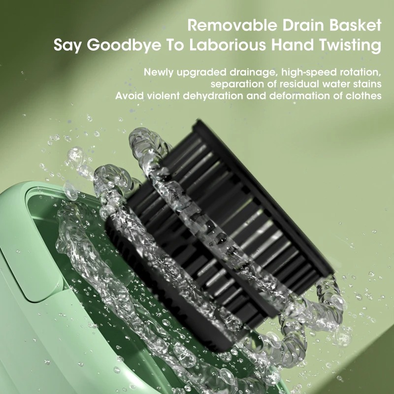 Mini Folding Washing Machine With Dryer Bucket Socks Underwear Cleaning Washer Travel Dormitory 110V-240V EU US - Image 6