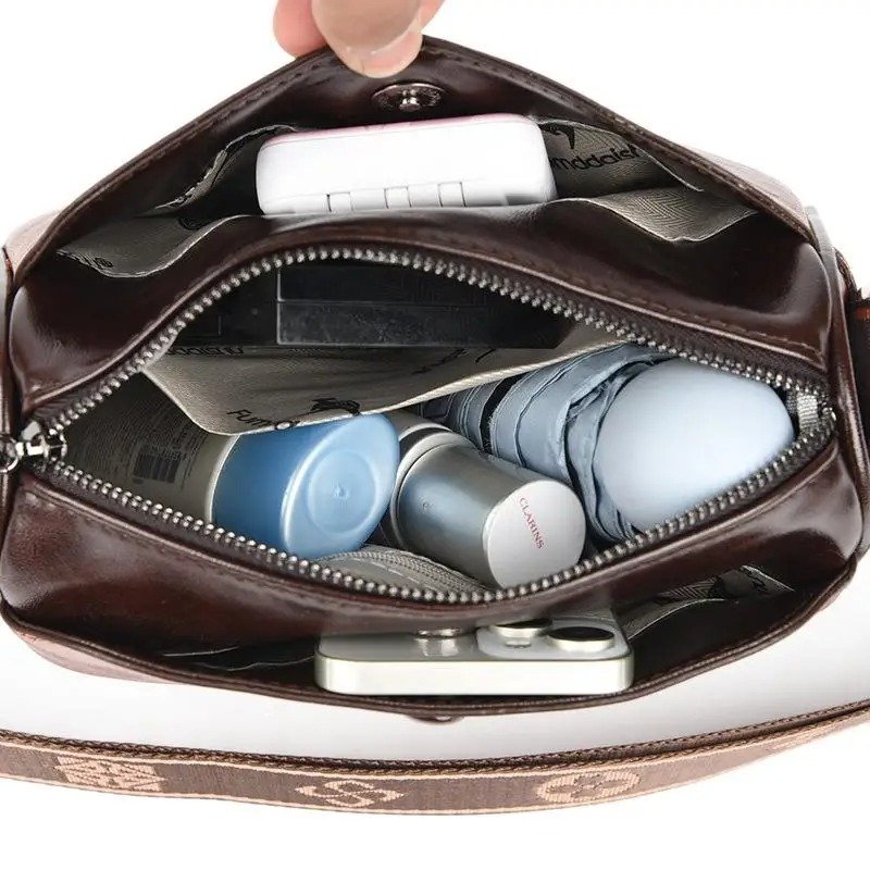 Women's shoulder bag Women's bag retro double-sided pillow bag large capacity solid color shoulder bag crossbody bag - Image 6