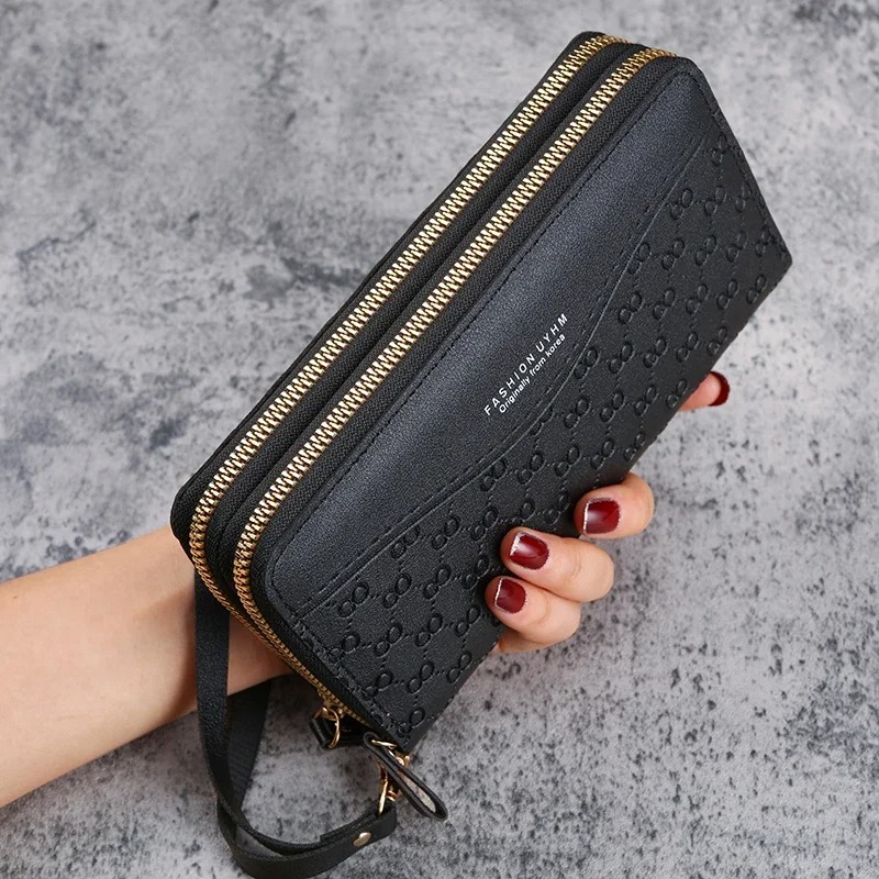 Fashion Embossed Large-capacity Mobile Phone Pocket Purse New Purse Ladies Long Zipper Wallet 2025 - Image 6