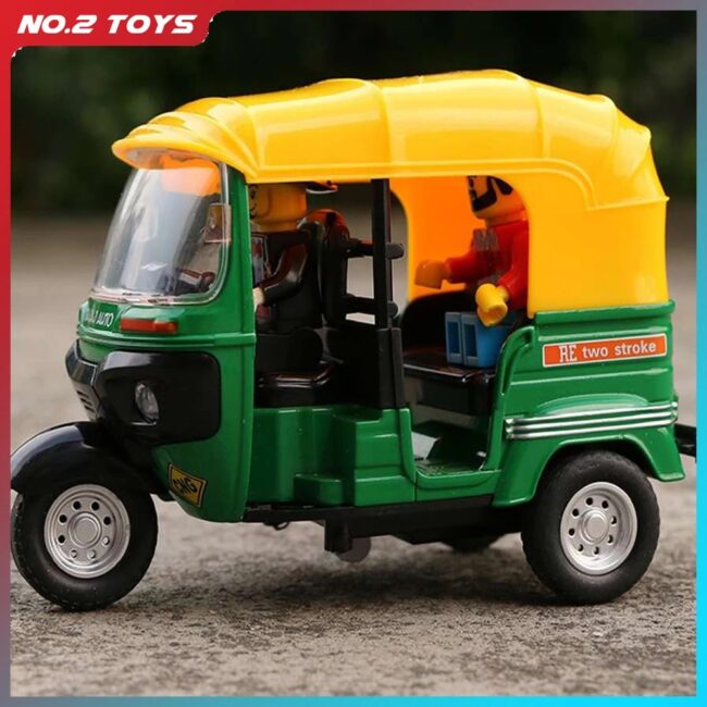 1:14 Tricycle Model Alloy with Sound and Light Pull Back Car Model Toy Motorcycle Model Toys Car Gifts for Kids for Colletion