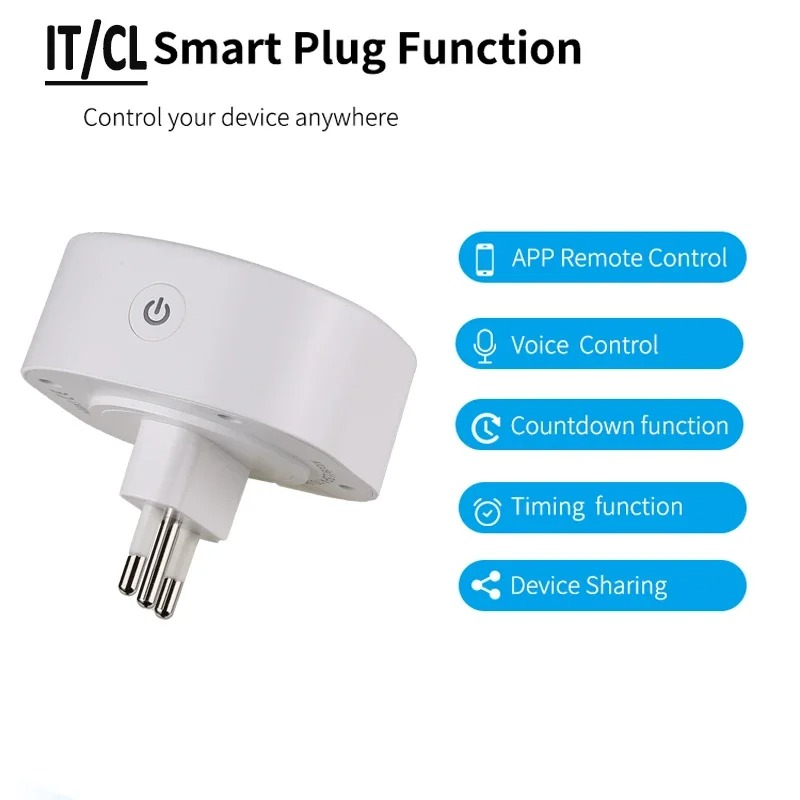 16A Wifi Smart Plug Italy Chile Socket Power With Timer USB Charger Tuya SmartLife APP Voice Control Works For Google Home Alexa - Image 6