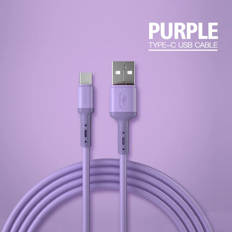 Fast Charging USB C Cable TYPE C Liquid Soft Silicone Data Cord For Huawei Xiaomi 1/1.5/2M Mobile Phone USB-C Charger Wire - Image 5