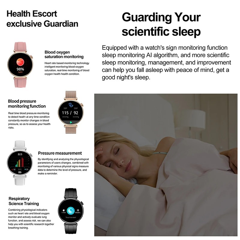 2025 New For Original HUAWEI Watch GT5 Mini Women Smartwatch GPS motion trail NFC 466*466 HD Full screen touch Ladies Smartwatch - Image 8