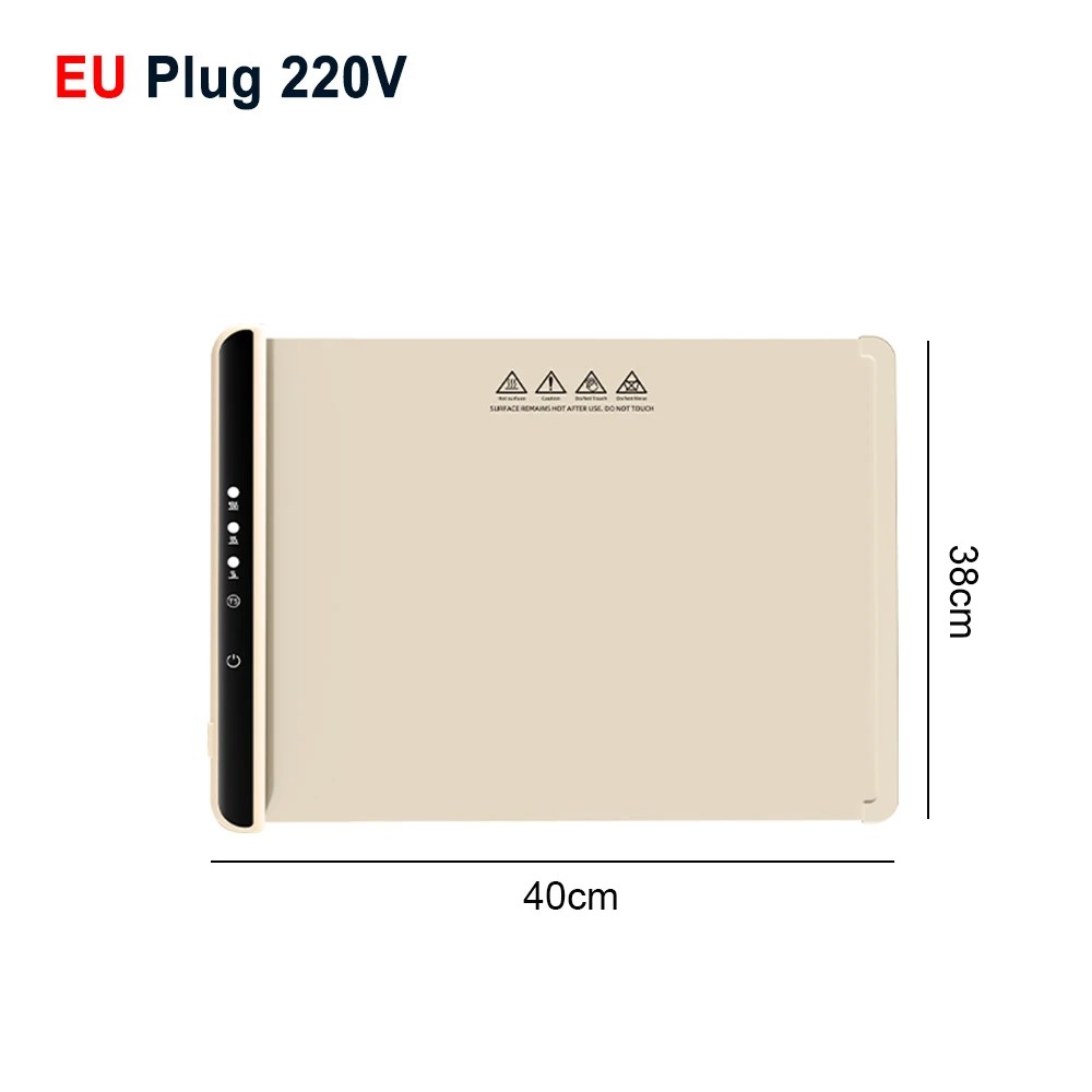 Electric Warming Tray Food Warmer Plate Foldable Portable Smart Food Fast Heating Mat Electric Warming Tray with 3 Tem Setting - Image 8