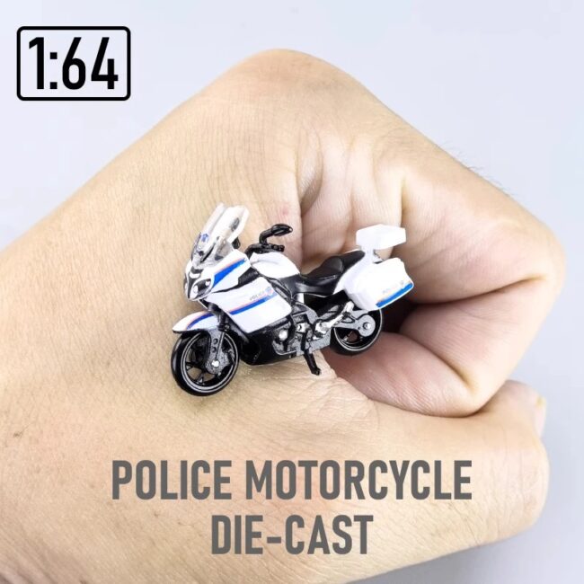 1/64 Miniature Alloy Motorcycle model Diecast Model Public security special police Furniture for display Kid Birthday Gift Colle