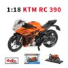 Maisto 1:18 New KTM RC 390 Static Die Cast Vehicles Collectible Hobbies Motorcycle Model Toys