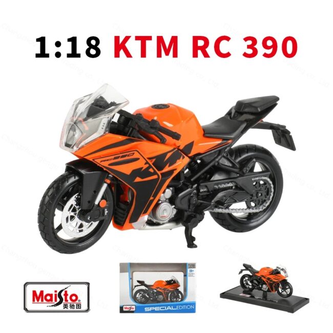 Maisto 1:18 New KTM RC 390 Static Die Cast Vehicles Collectible Hobbies Motorcycle Model Toys