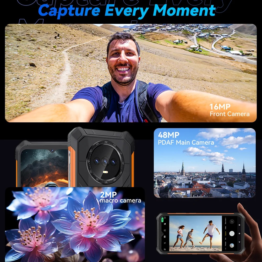 Cubot KINGKONG ES Rugged Smartphone 16GB+128GB RAM 90Hz 6.56" HD+Screen Android 14 48MP Main Camera 5100mAh - Image 6