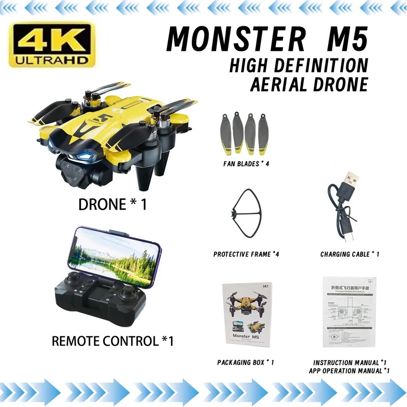 New M5 Max Drones 5G Professinal 8K HD Camera 360° Wide Angle Optical Flow Localization Brushless Motor RC Quadcopter Toys Gifts - Image 7