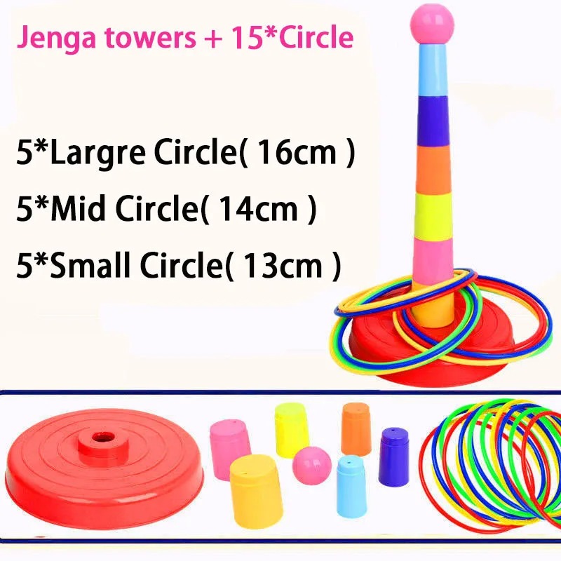 Children Throw Circle Game Ferrule Stacked Toys Fun Indoor Outdoor Parent-Child Interactive Circle Layers Early Education Gift - Image 8