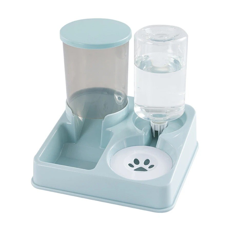Automatic Cat Feeder Water Dispenser Set, 2 In 1 Tilted Automatic Pet Food And Water Feeder Gravity Food Feeder and Waterer - Image 10