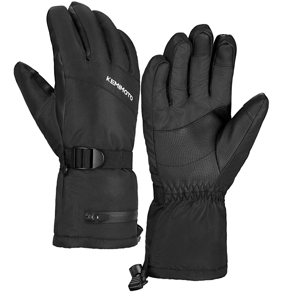 KEMIMOTO Ski Gloves Moto Gloves Winter Snowmobile Scooter Gloves Waterproof Touch Screen Riding Cycling Hunting Fishing - Image 7