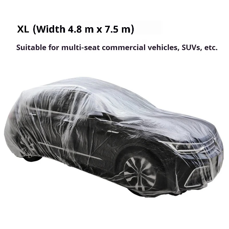 "Uv-Resistant" Premium Transparent Pe Car Cover - Waterproof, Dustproof & Scratch-Resistant For All Vehicles - Image 9