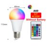 16 Colors RGB Bulb LED Multicolor Bulb E27 Base 220V Household Lighting Dimmable 24 Key Remote Control Atmosphere Neon Light
