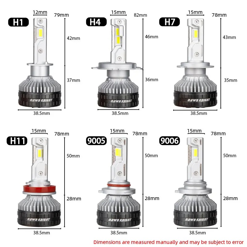 DAWNKNIGHT K9C Pro H7 H4 H11 Led Lamp Bigger Copper Tube Led Lights H1 HB3 9005 HB4 9006 12V For Car Led Headlight Bulb - Image 2