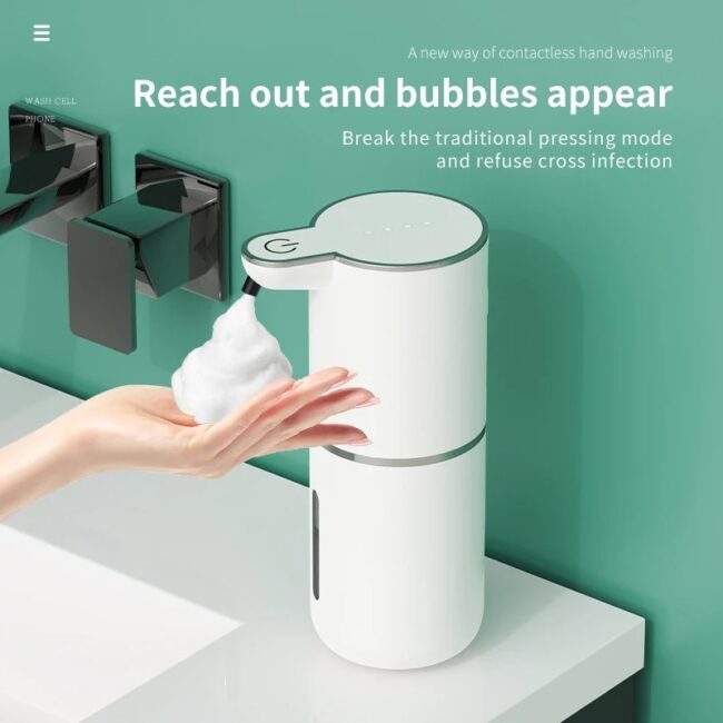 Touchless Automatic Liquid Soap Dispenser USB Rechargeable Electric Foaming Bathrooms Accessories Adjustable