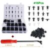 415 Pcs Universal Car Bumper Retainer Clips Fender Hole Rivets Fasteners Screw Mix Size Door Trim Panel Fender Parts Tool