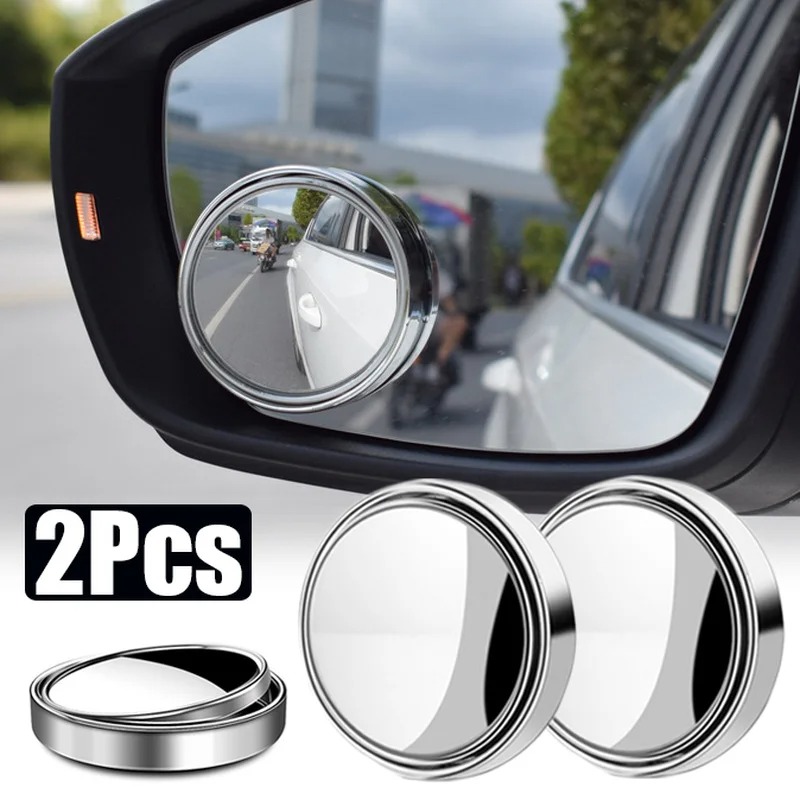 Car 360-degree adjustable blind spot rearview mirror Auxiliary rearview convex mirror Round frame Wide-angle rearview mirror
