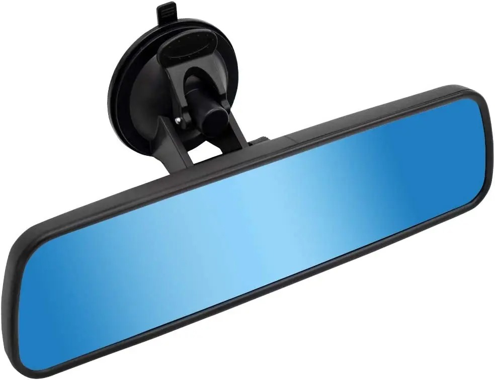 Wide-angle Interior Car Mirror with Suction Cup 240 X 65mm, Universal 360° Rotates Rear View Mirror