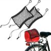 Motorcycle Cargo Net High Elastic Double Layer Motorcycle Net for Helmet Storage 10"X11" Bungee Cargo Net with Hooks Luggage Net