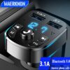 Car MP3 Player Dual USB Fast Charging Charger FM Receiver Bluetooth Compatible 5.0 Transmitter U-Disk Flash Drive Plug Car Kit