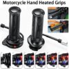 Motorcycle Hot Grip Motorbike ATV Scooter Electric Heated Grips 22mm 7/8" Handlebar Hand Warmer 5-Gear Adjustable Temperature