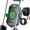 Motorcycle Phone Holder Fast Wireless Charging Quick USB Charger Moto Motorbike Mirror Stand Support Cellphone Handlebar Mount For Bike, Motorcycle