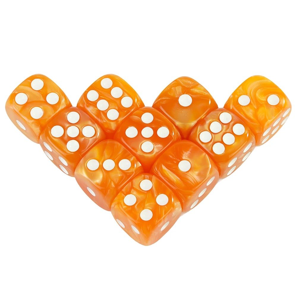 16MM Round Corner Game Dice Set 6-Sided Marble Acrylic Dices for Tabletop Game Gambling Entertainment Party - Image 13
