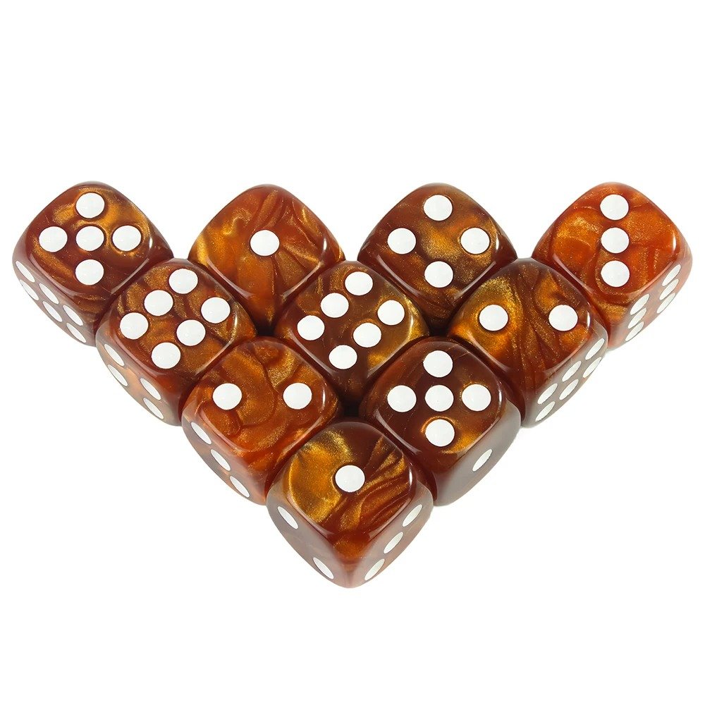 16MM Round Corner Game Dice Set 6-Sided Marble Acrylic Dices for Tabletop Game Gambling Entertainment Party - Image 16