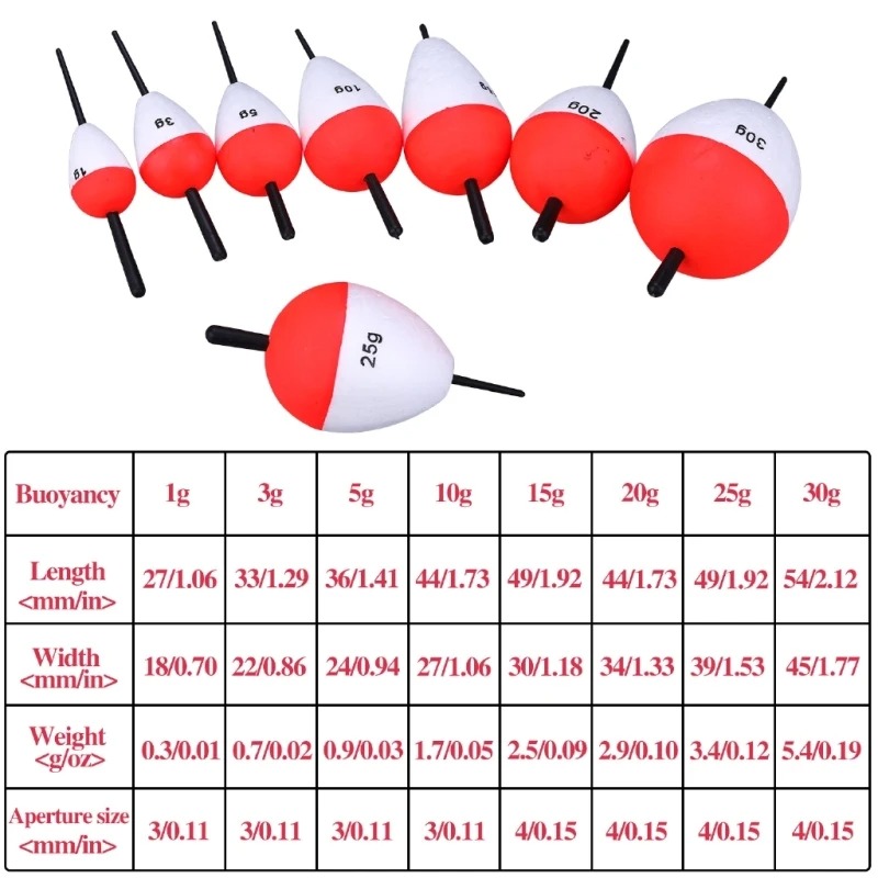 5Pcs 8 Size Fishing Float High Quality Options - Image 2