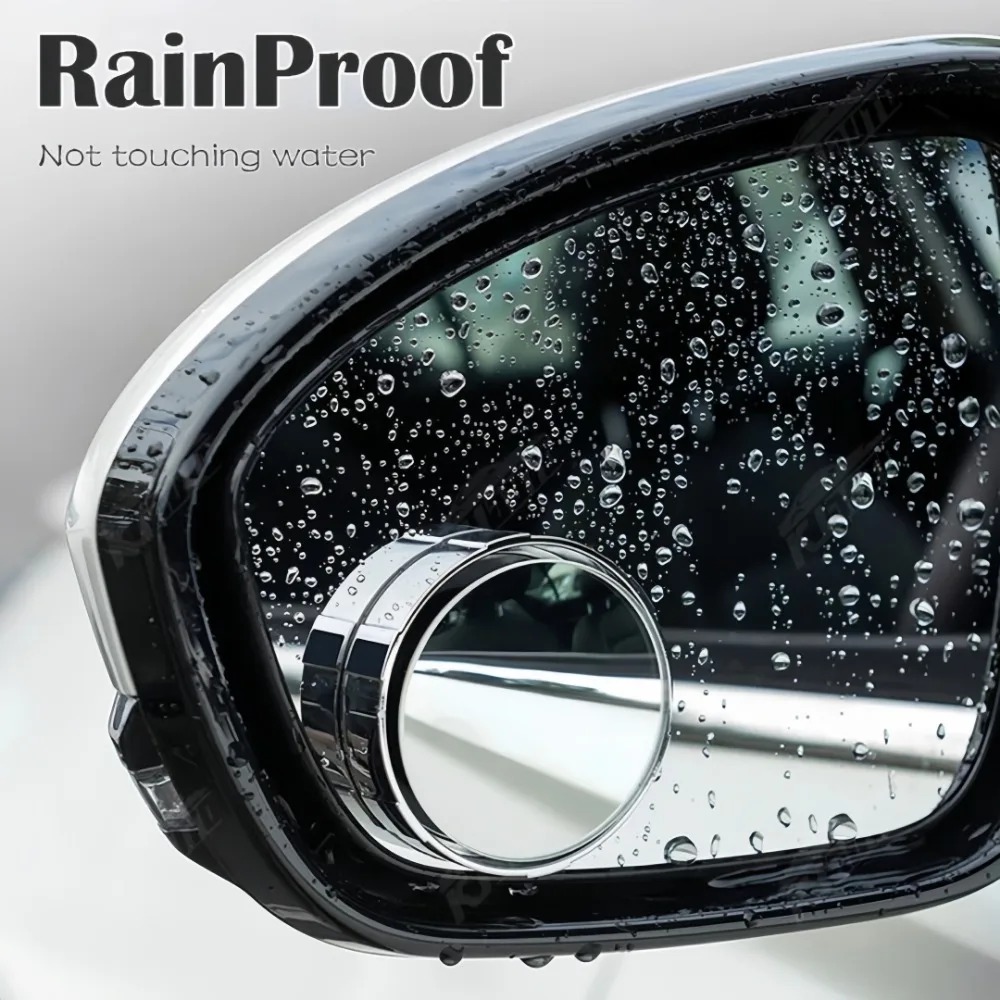 Car 360-degree adjustable blind spot rearview mirror Auxiliary rearview convex mirror Round frame Wide-angle rearview mirror - Image 2