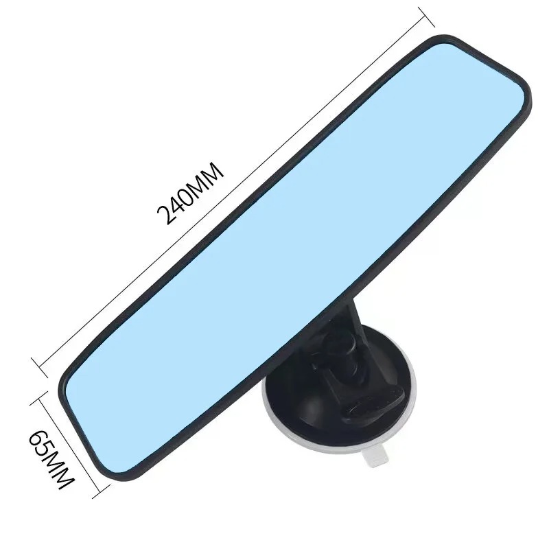 Wide-angle Interior Car Mirror with Suction Cup 240 X 65mm, Universal 360° Rotates Rear View Mirror - Image 2