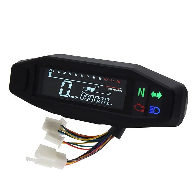 Universal Digital Motorcycle Speedometer Oil Gauge Tachometer Meters Instrument Cluster Turn Signal Light Indicator - Image 4