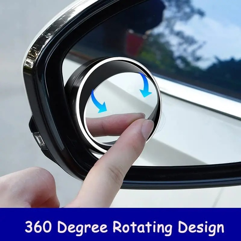 Car 360-degree adjustable blind spot rearview mirror Auxiliary rearview convex mirror Round frame Wide-angle rearview mirror - Image 3